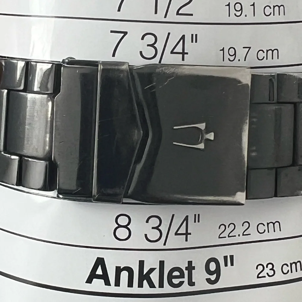 Bulova Marine Star Diamond Men’s Watch Black Dial, Case, Bracelet Date Window